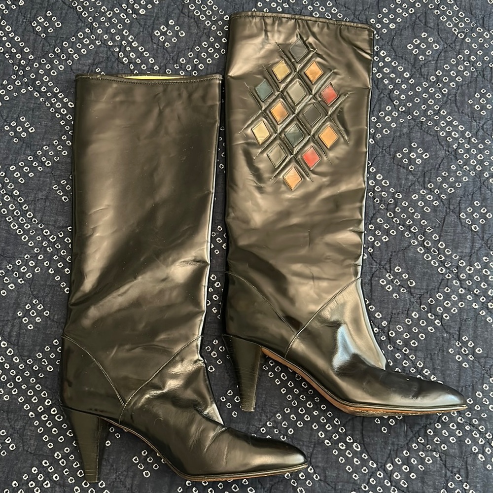 Vintage Antonio Rossi J. Renee Italian Leather Boots Size 8